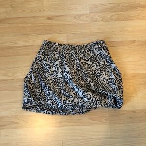 J Crew Patterned Bubble Hem Silk Blend Skirt Small